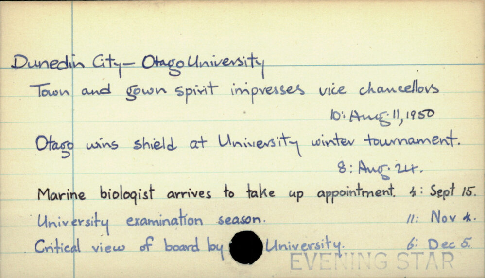 Dunedin City - Otago University