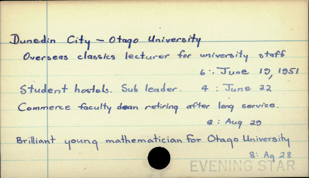 Dunedin City - Otago University