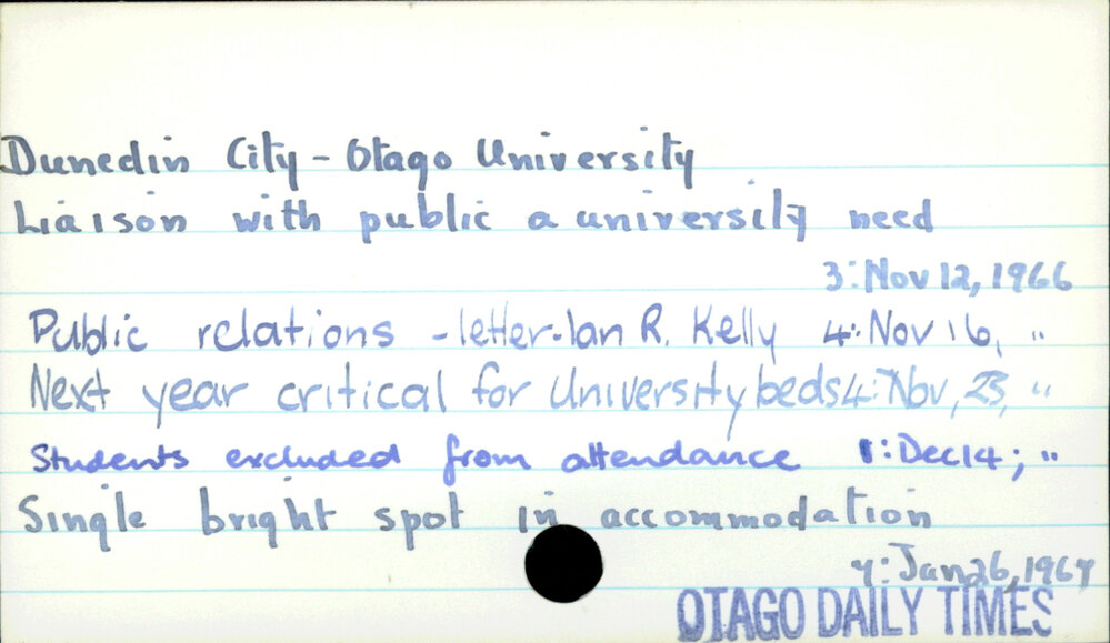 Dunedin City - Otago University