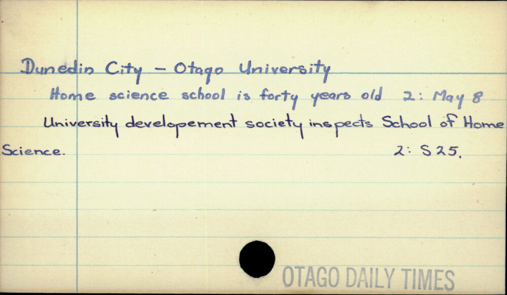 Dunedin City - Otago University