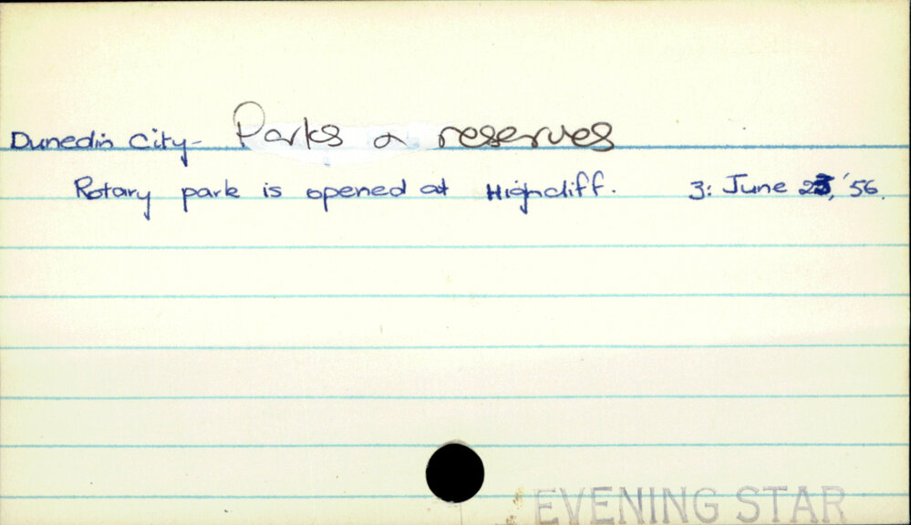 Dunedin City - Parks &amp; reserves
