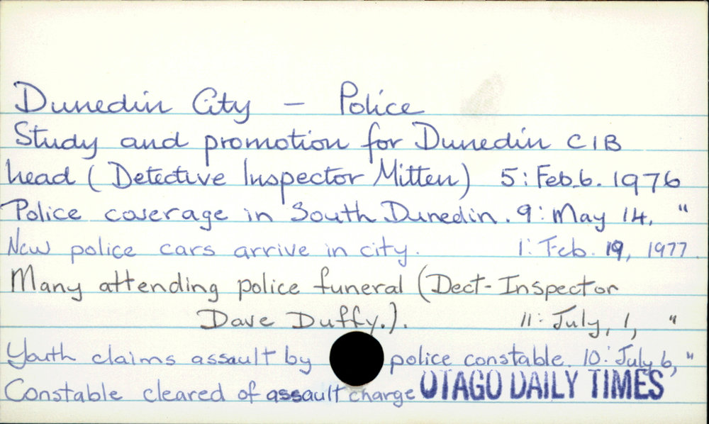 Dunedin City - Police