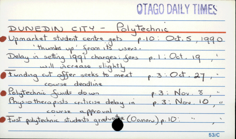 Dunedin City - Polytechnic