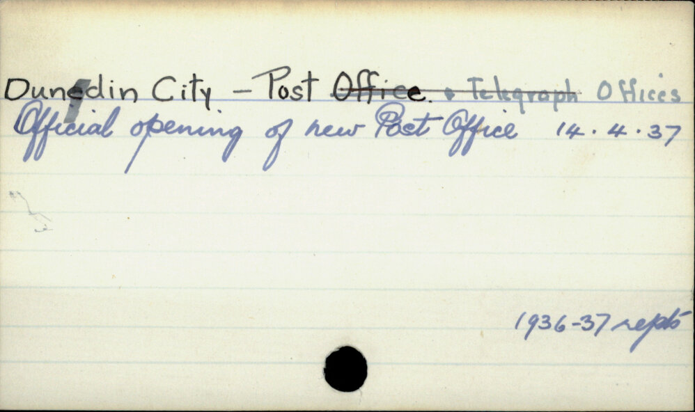 Dunedin City - Post Offices
