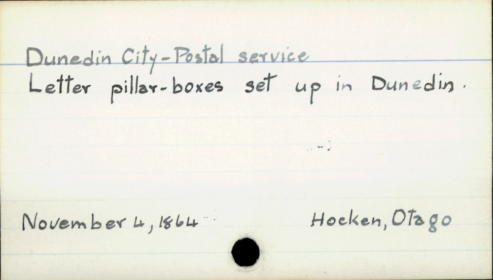 Dunedin City - Postal service