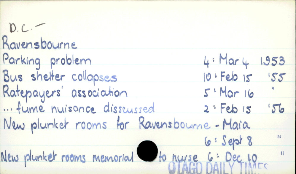 Dunedin City - Ravensbourne