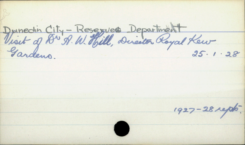 Dunedin City - Reserves Department