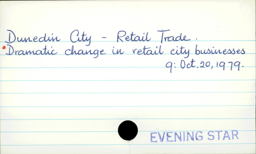 Dunedin City - Retail trade