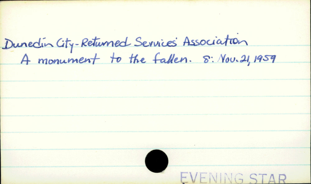 Dunedin City - Returned Services' Association