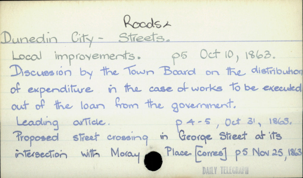 Dunedin City - Roads &amp; Streets