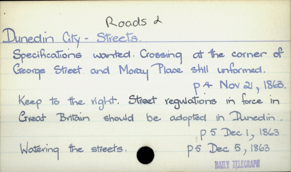 Dunedin City - Roads &amp; Streets