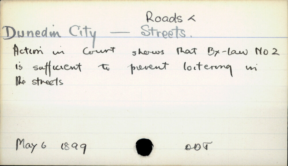 Dunedin City - Roads &amp; Streets