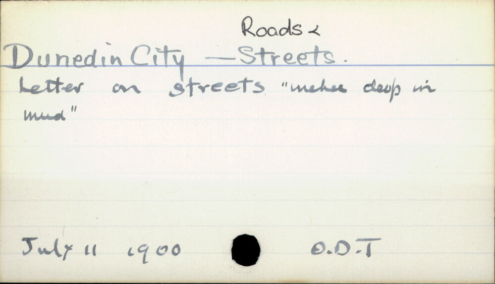 Dunedin City - Roads &amp; Streets