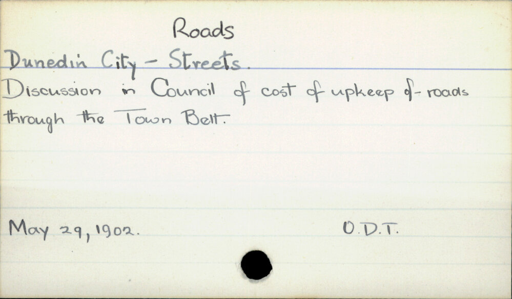 Dunedin City - Roads &amp; Streets