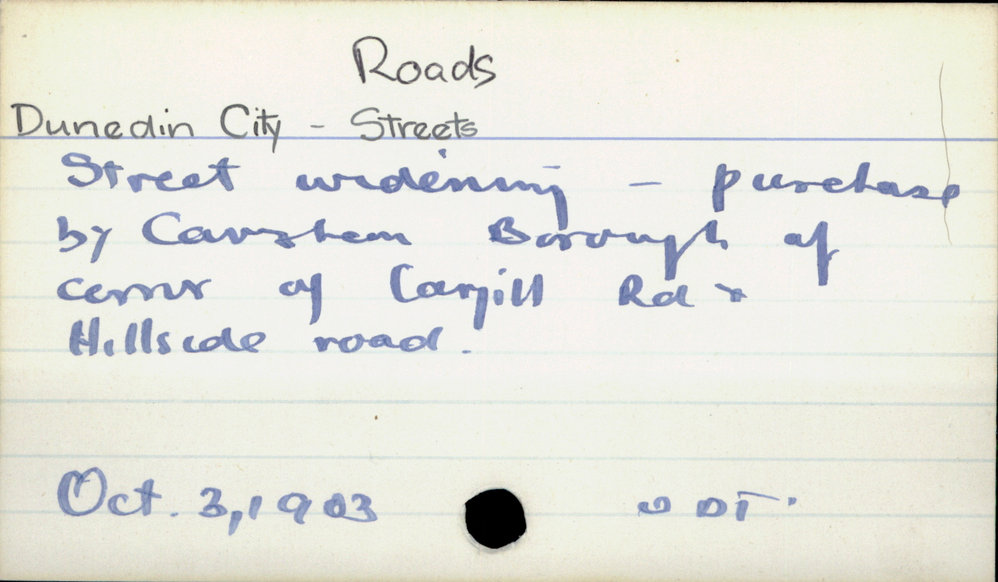 Dunedin City - Roads &amp; Streets