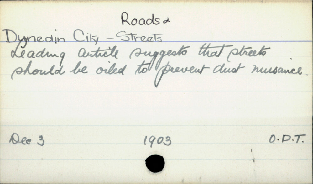 Dunedin City - Roads &amp; Streets