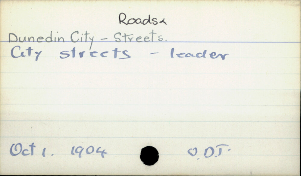 Dunedin City - Roads &amp; Streets