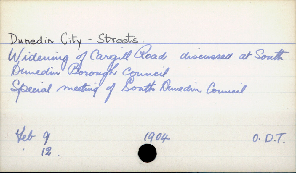 Dunedin City - Roads and streets