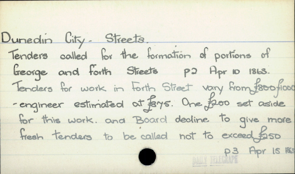 Dunedin City - Streets