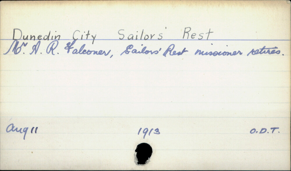 Dunedin City - Sailors' Rest