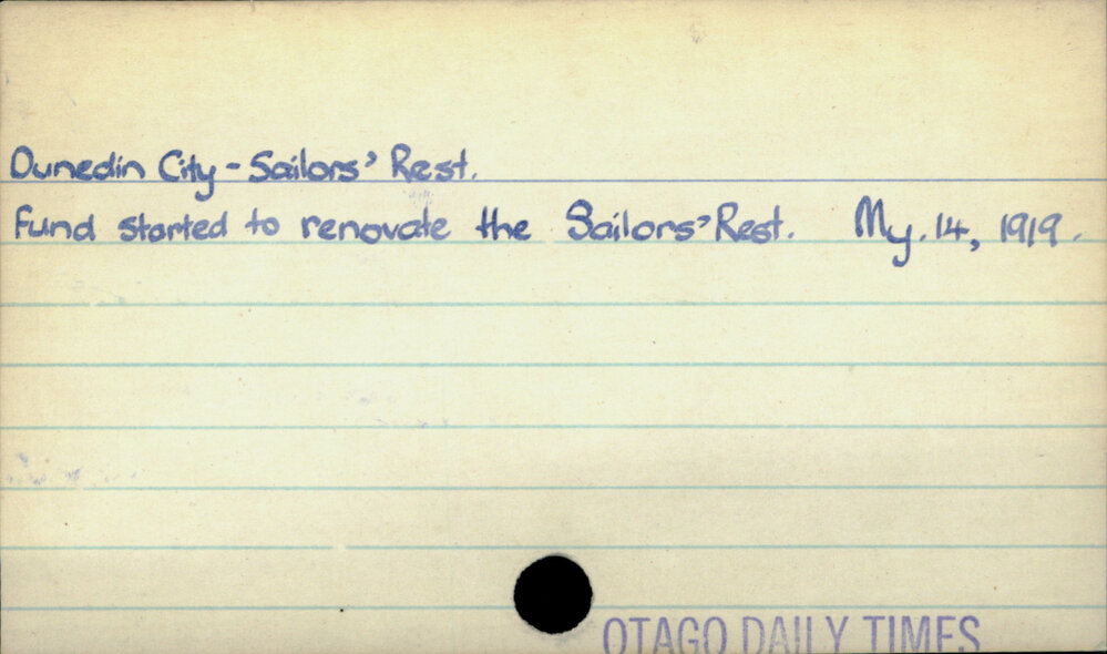 Dunedin City - Sailors' Rest