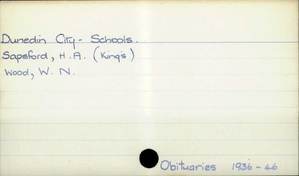 Dunedin City - Schools.