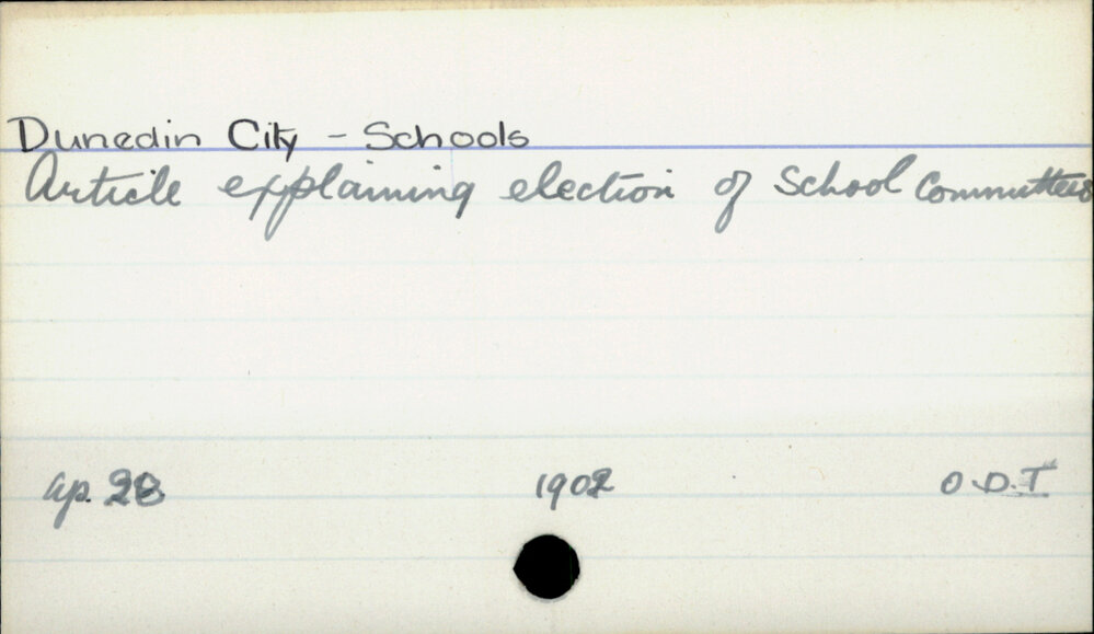 Dunedin City - Schools 