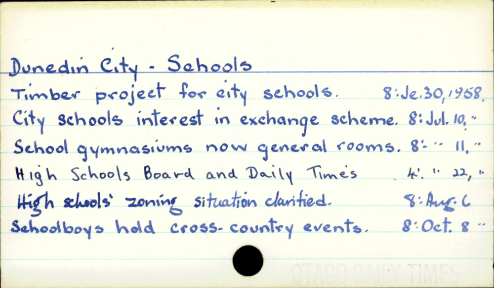 Dunedin City - Schools 