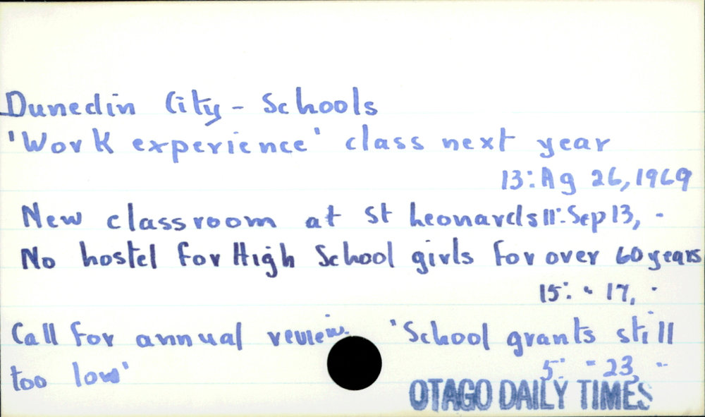Dunedin City - Schools 