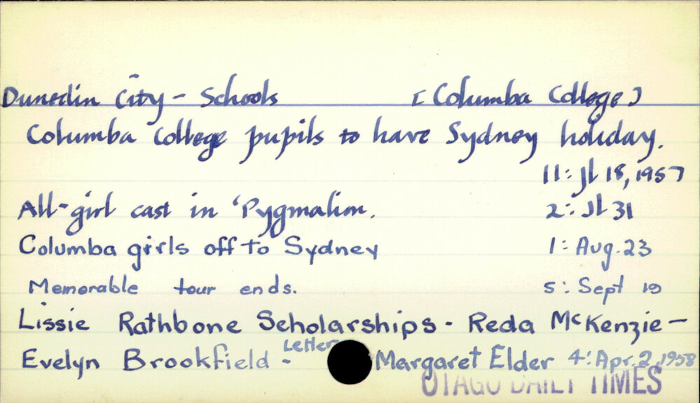 Dunedin City - Schools - Columba College
