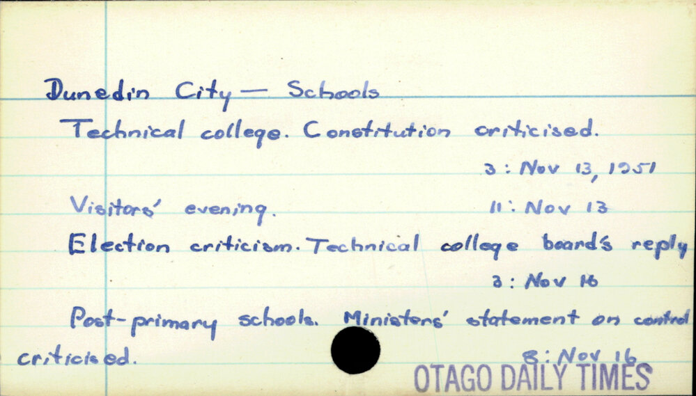 Dunedin City - Schools - King Edward Technical College