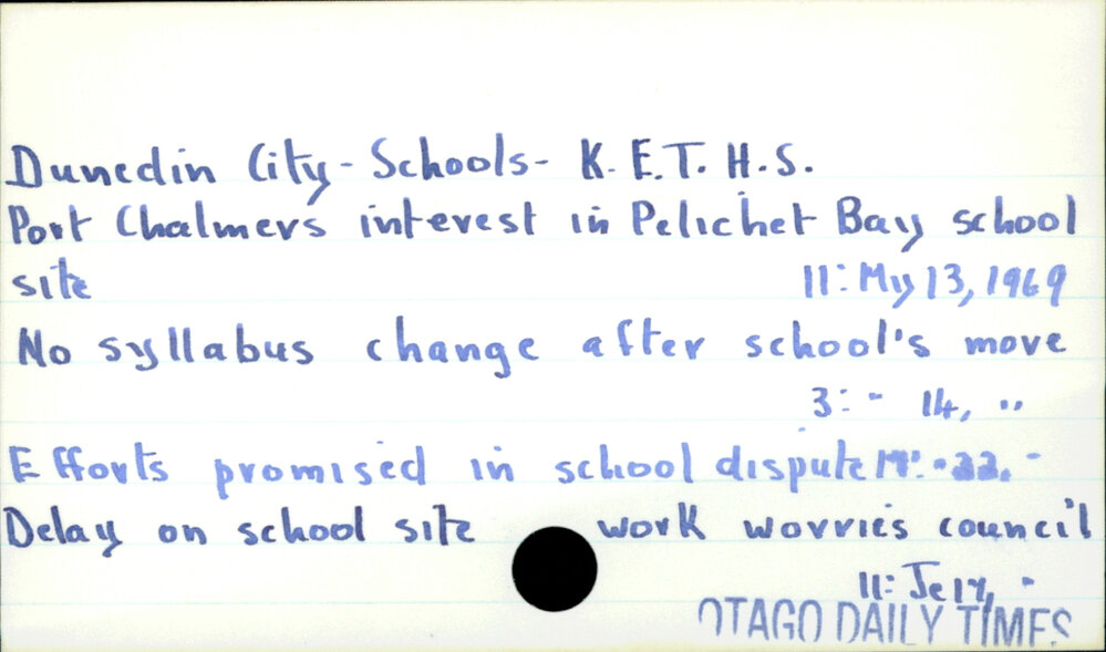 Dunedin City - King Edward Technical High School