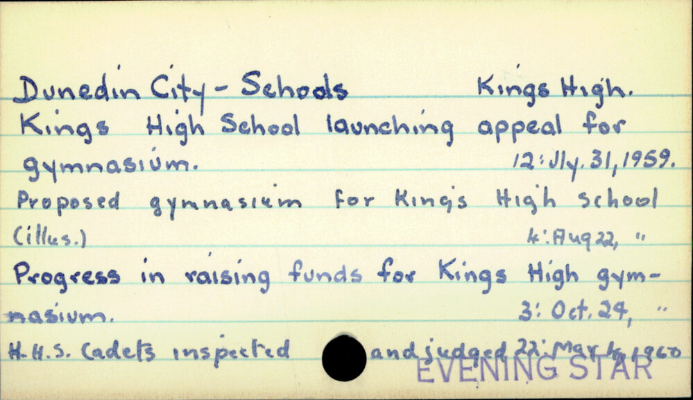 Dunedin City - Schools - Kings High