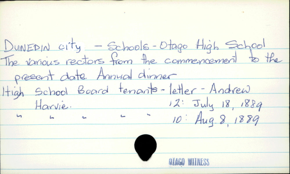 Dunedin City - Schools - Otago High School