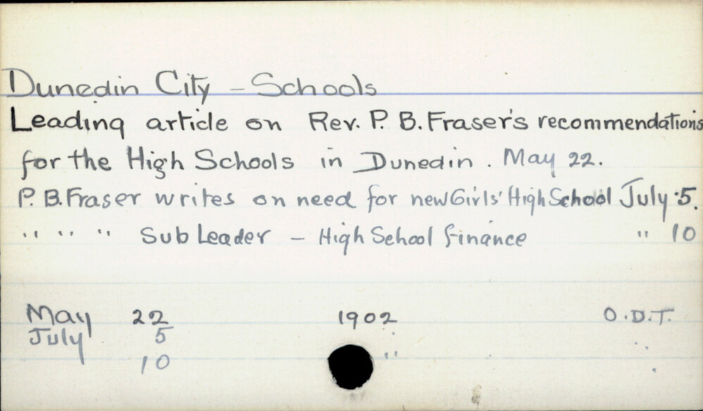 Dunedin City - Schools