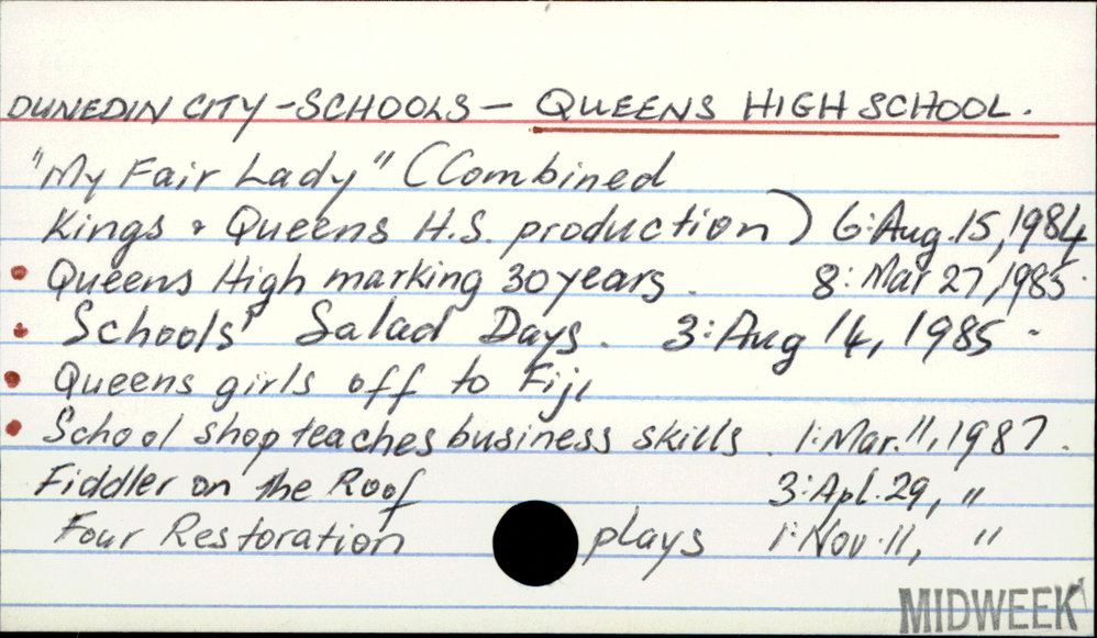 Dunedin City - Schools - Queens High School