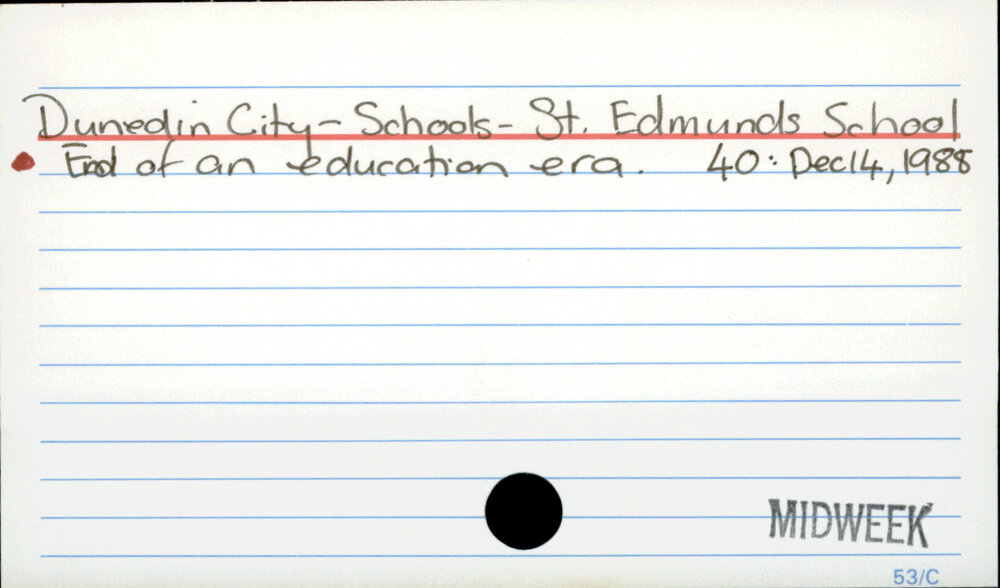 Dunedin City - Schools - St. Edmunds School