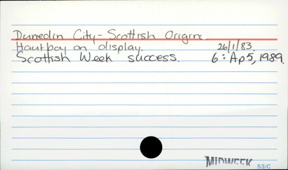 Dunedin City -Scottish Origins