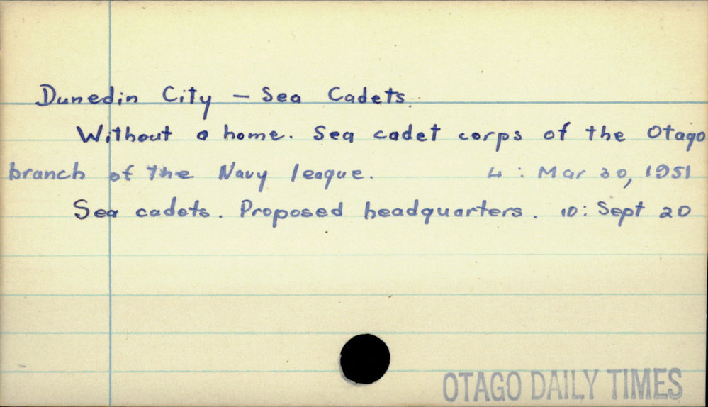 Dunedin City - Sea Cadets