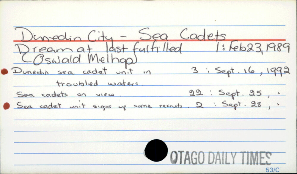 Dunedin City - Sea Cadets
