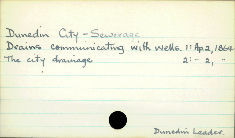 Dunedin City - Sewerage 