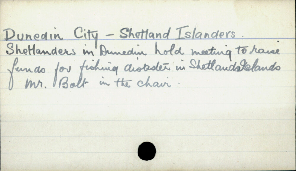 Dunedin City - Shetland Islanders