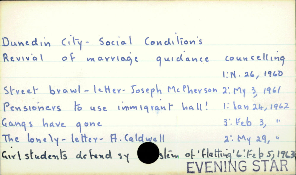 Dunedin City - Social conditions 