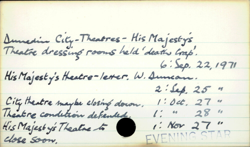 Dunedin City - Theatres - His Majesty's 