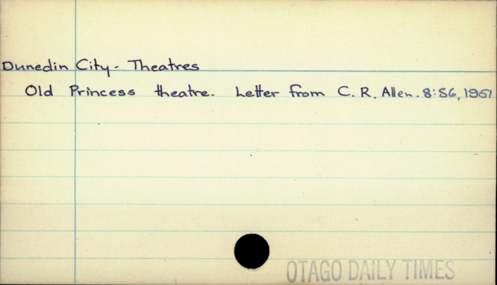 Dunedin City - Theatres