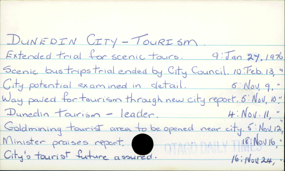 Dunedin City - Tourism