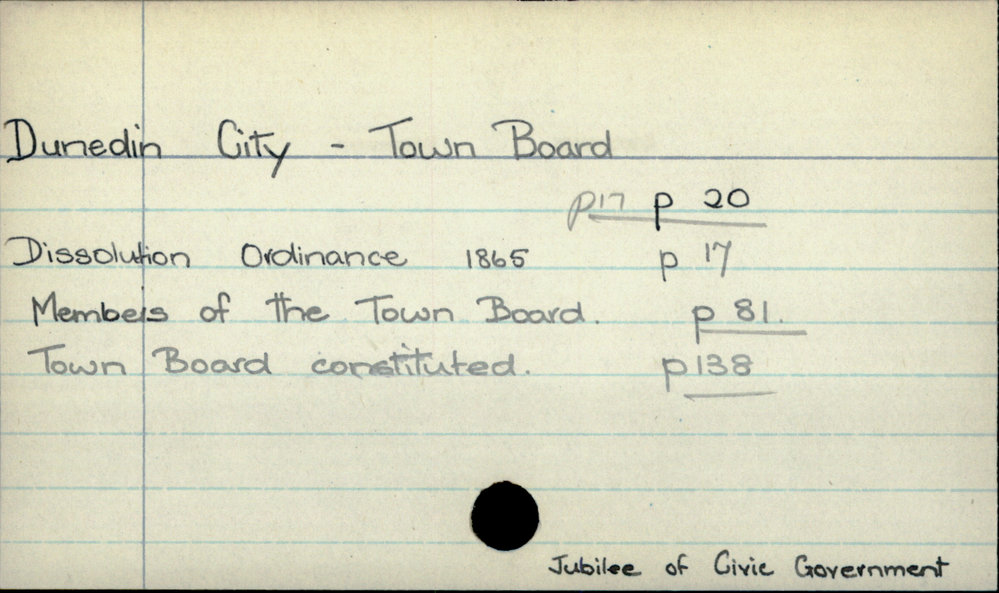 Dunedin City - Town Board
