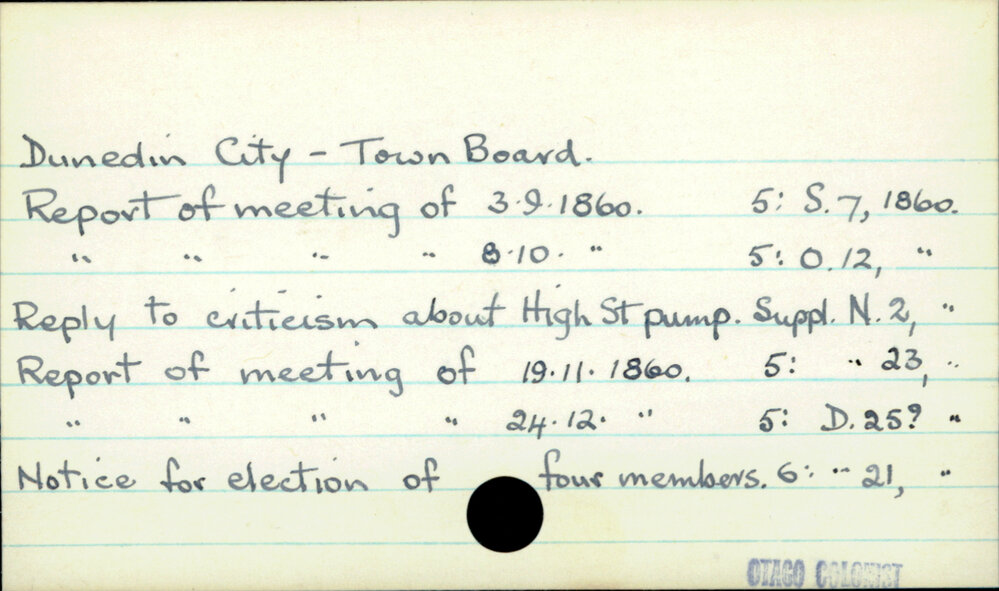 Dunedin City - Town Board 