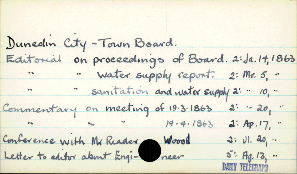 Dunedin City - Town Board
