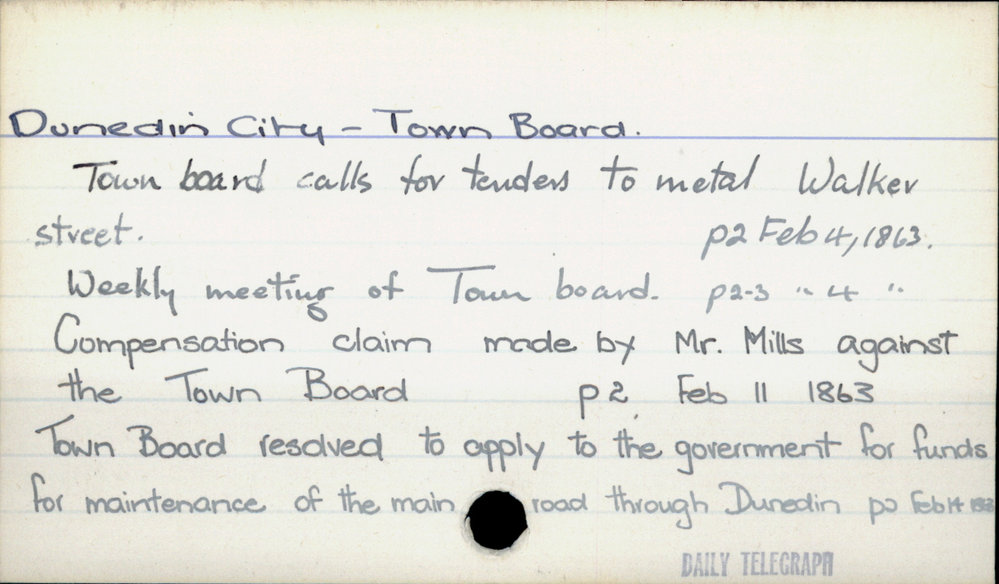 Dunedin City - Town Board